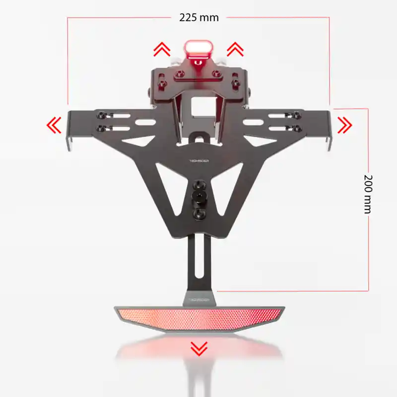 HIGHSIDER pro Kennzeichenhalter Akron-RS-X Yamaha mit Rücklicht Markenware