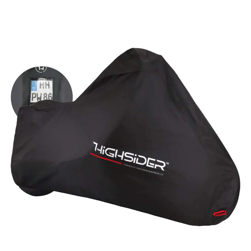 HIGHSIDER pro Outdoor Abdeckplane Schwarz L, Mit Kennzeichenfenster (1Stck) Neue Kollektion