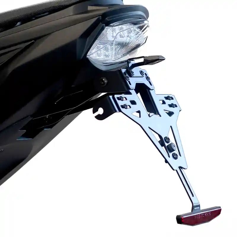 Neu Im Sortiment Verstellbarer Kennzeichenhalter für Suzuki GSX-S 1000 15- / GSX-S 1000 F 15-, inkl. Kennzeichenleuchte (E-Geprüft)