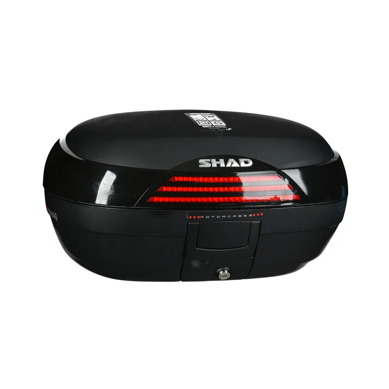 Gratis Versand SHAD Topcase SH46 schwarz/rot inklusive Trägerplatte D0B46200
