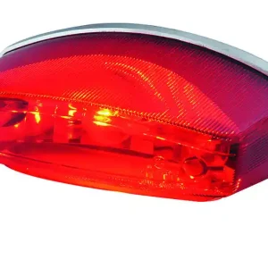 Finale Aktion SHIN YO Universal-Rücklicht MONSTER mit Prismenreflektor und rotem Klarglas, E-geprüft