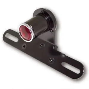 Ausverkauf SHIN YO LED-Rücklicht OLD SCHOOL TYP5, schwarz, rotes Glas, mit Nummernschildhalter, E-geprüft.