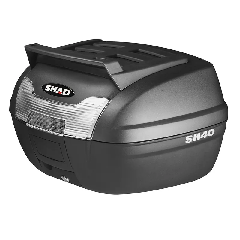 SHAD Topcase SH40 Cargo schwarz mit weißem Reflektor inklusive Trägerplatte D0B40199 Neue Kollektion