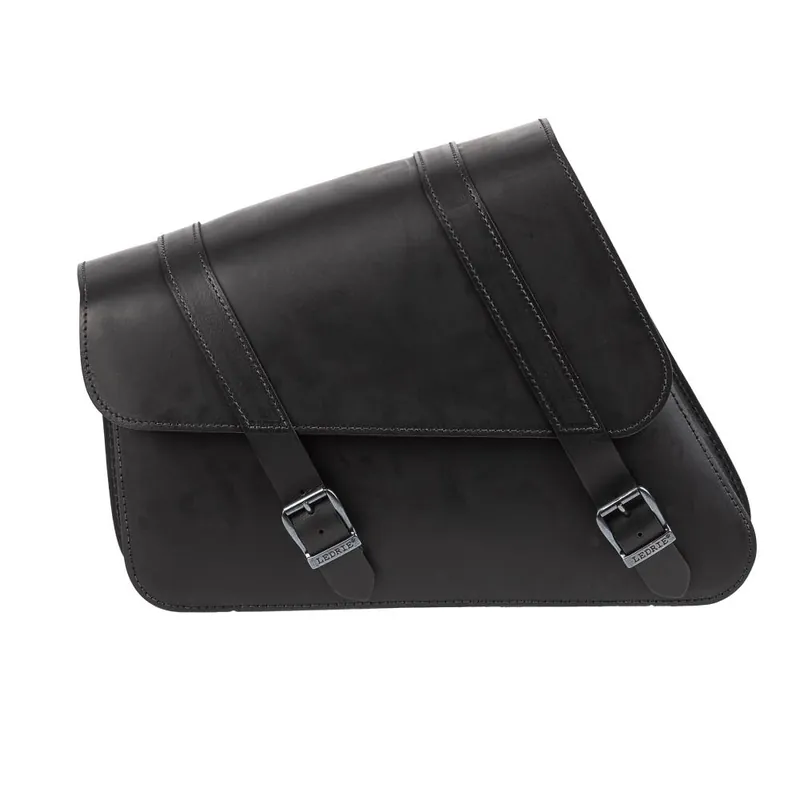 Ledrie Rahmentasche XL Leder Schwarz 20L für Harley Sportster & Suzuki C1800 Motorrad Knallerangebot
