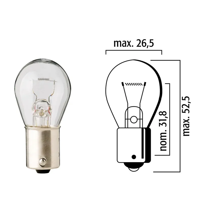 Flösser Lampen 12V 21W BA15s VPE10 6671 Ausverkauf