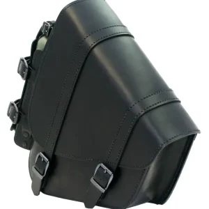 Expressversand Ledrie Schwingentasche links mit Flaschenhalter Leder schwarz 6,5L für Harley Davidson Softail ab 2018 Motorrad