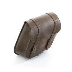 Ledrie Satteltasche rechts 11 Liter Leder braun mit Schnallen für Harley-Davidson Motorrad Kostenfreie Lieferung