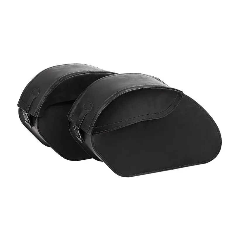 Angebot Ledrie Satteltaschen „Rigid“ aus Leder schwarz mit Schnallen – 18 Liter (1 Set)