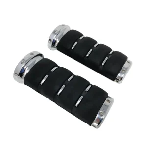 Gratis Versand Highway Hawk Fußrasten Abdeckung Set (2 Stück) "Air" universal Chrom