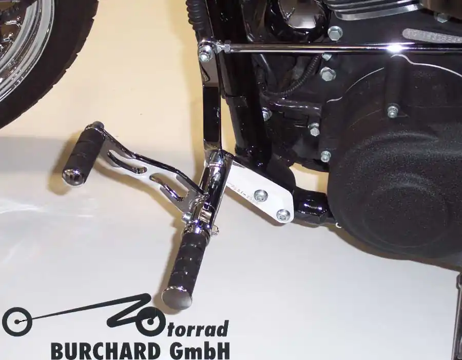 Top-Seller Fußrastenanlage 30 cm vorverlegt für Harley Davidson Dyna FXDB - FXDL - FXDF - FXDC - FXDWG - FLD - ABE