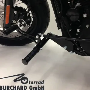Fußrastenanlage 42 cm vorverlegt für Harley Davidson Sportster ab 2013 mit ABS TÜV Preisknaller