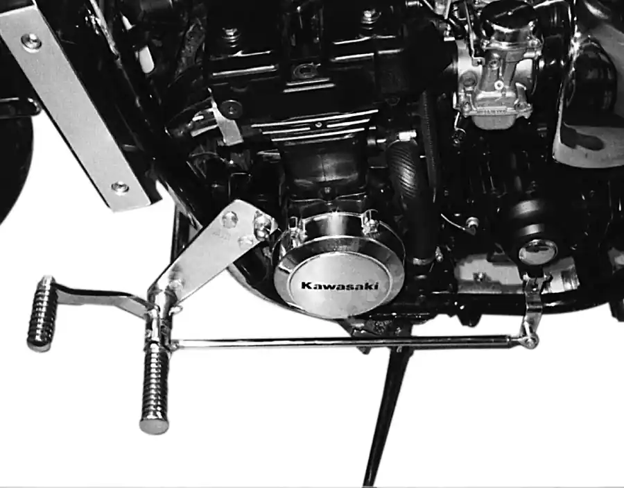 Saisonangebot Fußrastenanlage 45 cm vorverlegt für Kawasaki ZL 600 TÜV