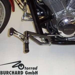 Fußrastenanlage 21 cm vorverlegt für Honda VT 750 Shadow - Honda VT 750 Spirit ABE Zertifiziert