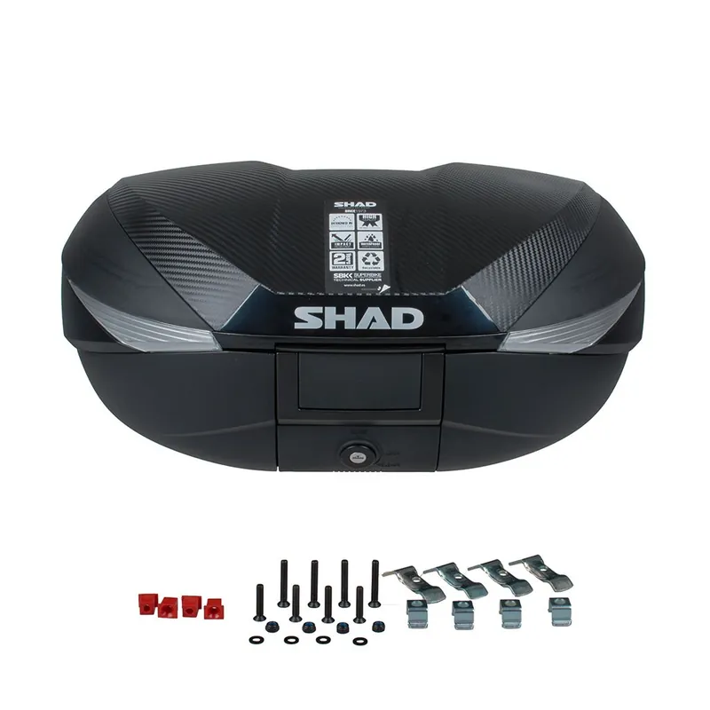 Neu SHAD Topcase SH58X carbon Variabel von 46-58 Liter inklusive Trägerplatte D0B58206