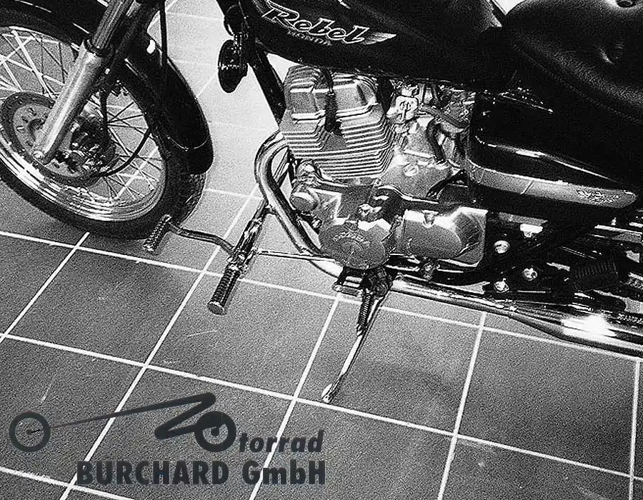 Online Kaufen Fußrastenanlage 22 cm vorverlegt für Honda CA 125 Rebel - Honda CMX 250 C Rebel TÜV