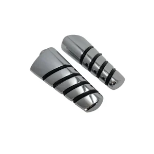 Highway Hawk Fußrasten 1 Set für Schalthebel und Bremshebel "Tech Glide" Chrom (2 Stück) Günstig