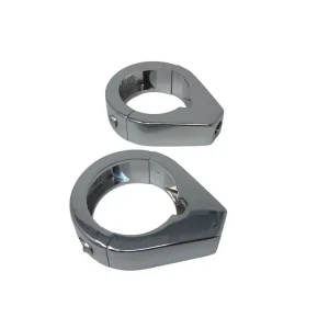 Direkt Vom Hersteller Highway Hawk Klemmen 1 Set zur Befestigung von Blinkern am Gabelholm d=41mm Chrom