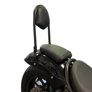 Letzte Chance Highway Hawk Sissy Bar "Wide" für Honda CMX 500 Rebel / PC56 - Höhe vom Fender ca. 400 mm hoch in schwarz - komplett mit Halterung