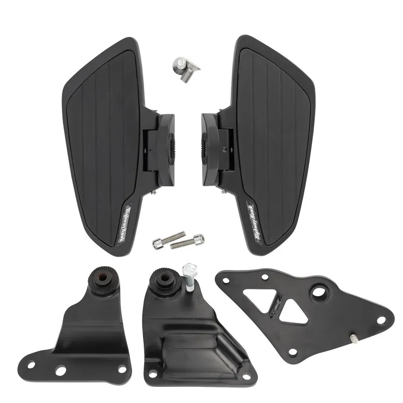 Schneller Versand Highway Hawk Trittbretter Fahrer "Smooth" schwarz für Kawasaki VN 900 Custom mit ABE