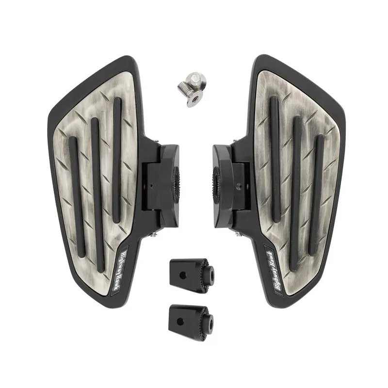 Highway Hawk Trittbretter Sozius "New Tech Glide Metall" schwarz Honda VT 1100 Shadow - Kawasaki VN 900 - VN 1500 - VN 1600 - VN 1700 - VN 2000 - Suzuki VZ 1600 mit ABE Mega-Angebot