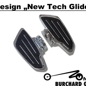 Highway Hawk Trittbretter Fahrer "New Tech Glide" Chrom für Suzuki VS 600 - 750 - 800 - 1400 Intruder mit ABE Must-Have