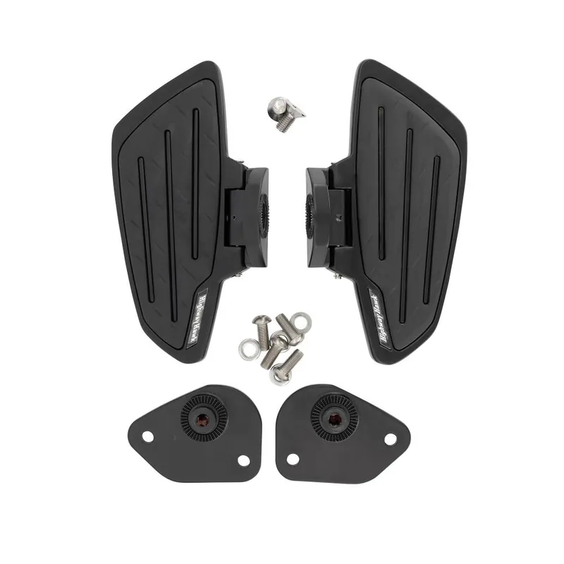 Highway Hawk Trittbretter Fahrer "New Tech Glide" schwarz für Honda VT 750 ACE C2 mit ABE Markenware