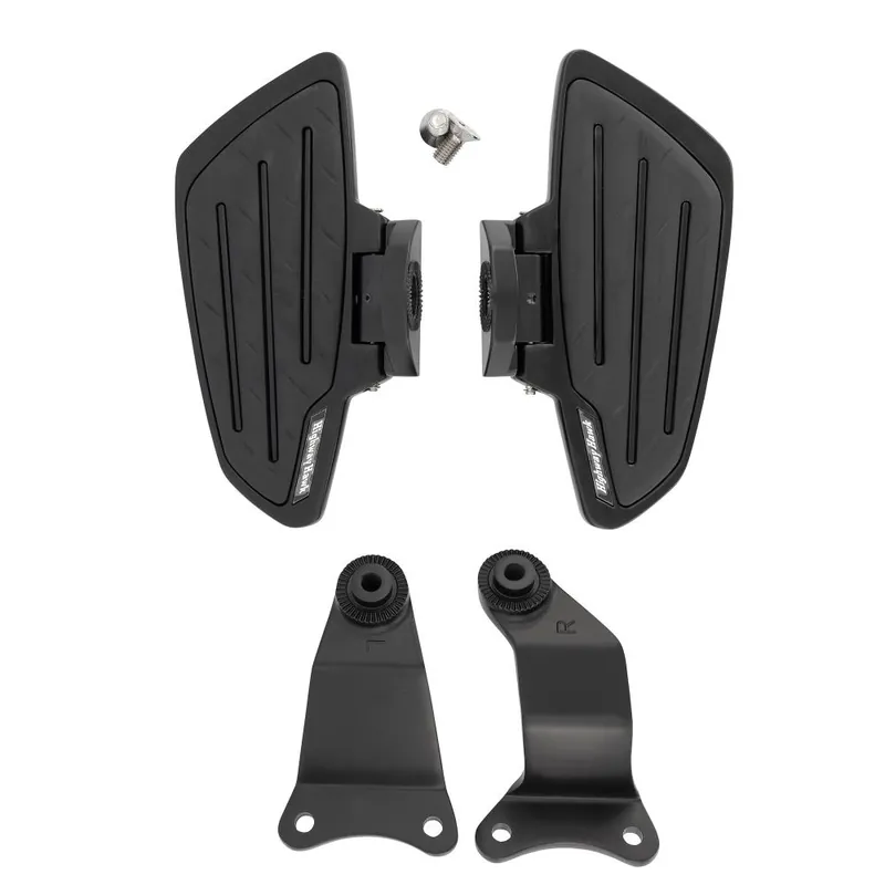 Highway Hawk Trittbretter Fahrer "New Tech Glide" schwarz für Honda VT 750 Shadow - Spirit mit ABE Preis Gesenkt