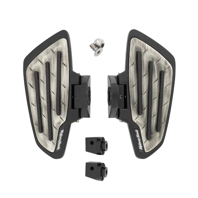 Highway Hawk Trittbretter Sozius "New Tech Glide Metall" schwarz für Honda VT 750 ACE C2 mit ABE Nur Für Kurze Zeit