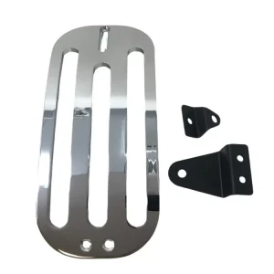 Highway Hawk Gepäckträger Solo rack "Billet" in Chrom - komplett mit Halterung für Kawasaki Vulcan S '14 > up Begrenztes Angebot