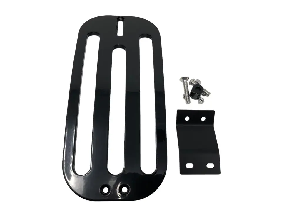 Garantierte Lieferung Highway Hawk Gepäckträger Solo Rack "Billet" schwarz glänzend - Komplett mit Halterungen für Suzuki VL800 Volusia/ C800