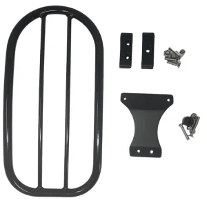 Highway Hawk Gepäckträger Solo Rack "Tubular" in schwarz glänzend - komplett mit Halterung für Honda VT 750 Shadow und Honda VT 750 Spirit Ausverkauf