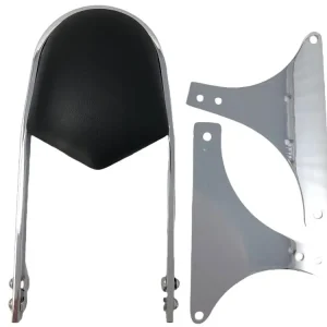 Highway Hawk Sissy Bar "Wide" für Harley Davidson FLSTC- FLSTF - FLSTN - FLSTS - FXSTB - FXSTC - FXSTS Höhe vom Fender ca. 400 mm hoch in chrom - komplett mit Halterung Geprüft