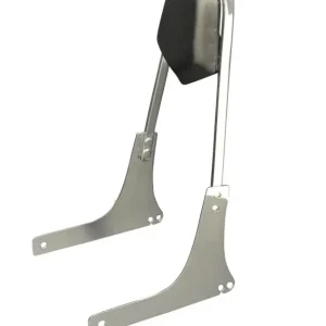 Billig Highway Hawk Sissy Bar "Wide" für Harley Davidson FXDB/I Street Bob - FXDC Super Glide Custom - FXDL Low rider - Höhe vom Fender ca. 400 mm hoch in chrom - komplett mit Halterung