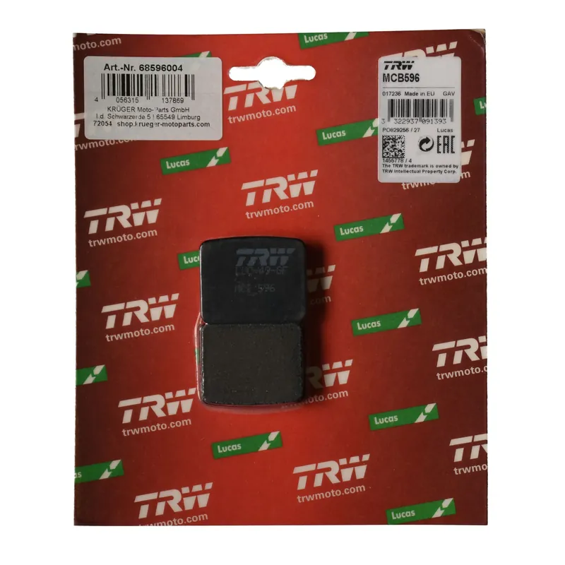 TRW Bremsbelag organisch MCB596 Garantierte Lieferung