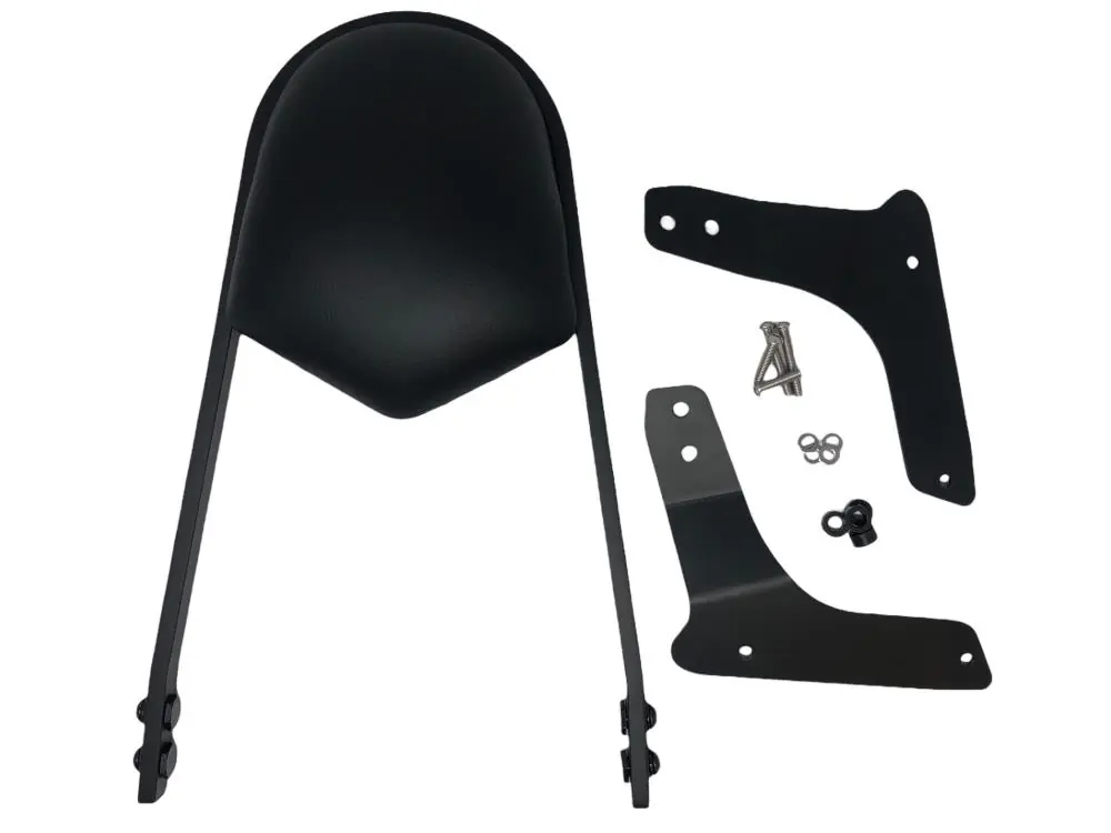 Abverkauf Highway Hawk Sissy Bar "Wide" für Kawasaki VN 1500/ VN 1600 Mean Streak - Suzuki VZ 1600 Marauder- Höhe vom Fender ca. 400 mm hoch in schwarz - komplett mit Halterung