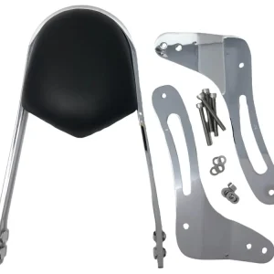 Neu Highway Hawk Sissy Bar "Wide" für Suzuki VL 800 Volusia - C 800 Intruder - M 800 Intruder bis 2009  - Höhe vom Fender ca. 400 mm hoch in chrom - komplett mit Halterung