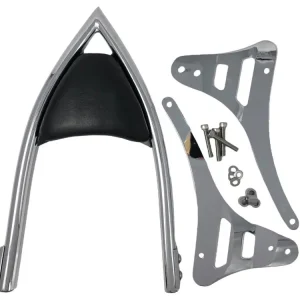 Top-Angebot Highway Hawk Sissy Bar "Arch" für Yamaha XVS 1100 Drag Star Classic  - Höhe vom Fender ca. 400 mm hoch in chrom - komplett mit Halterung