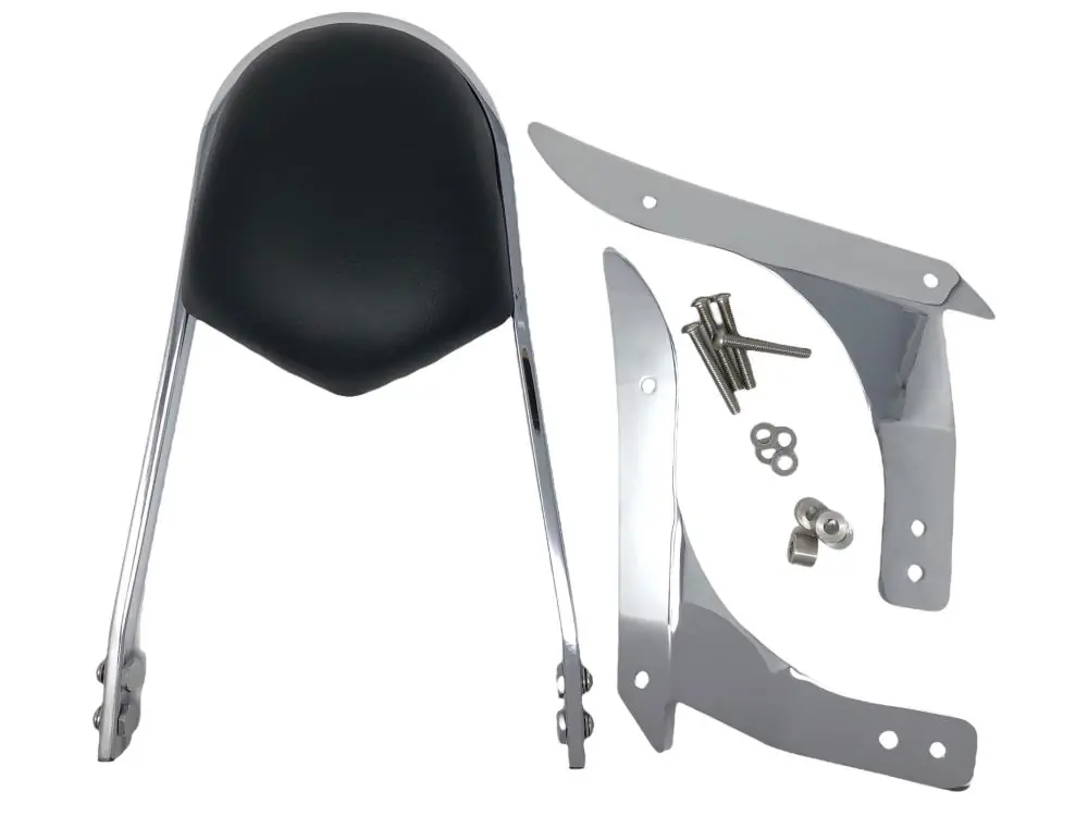 Preiswert Highway Hawk Sissy Bar "Wide" für Yamaha XVS 1300 Custom- Höhe vom Fender ca. 400 mm hoch in chrom - komplett mit Halterung