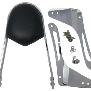 Highway Hawk Sissy Bar "Wide" für Yamaha XVS 1300 A Midnight Star - Höhe vom Fender ca. 400 mm hoch in chrom - komplett mit Halterung Preisknaller