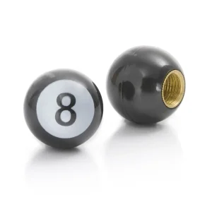 Ventilkappen „Black 8“ Schwarz – Highway Hawk (2 Stück) Solange Der Vorrat Reicht