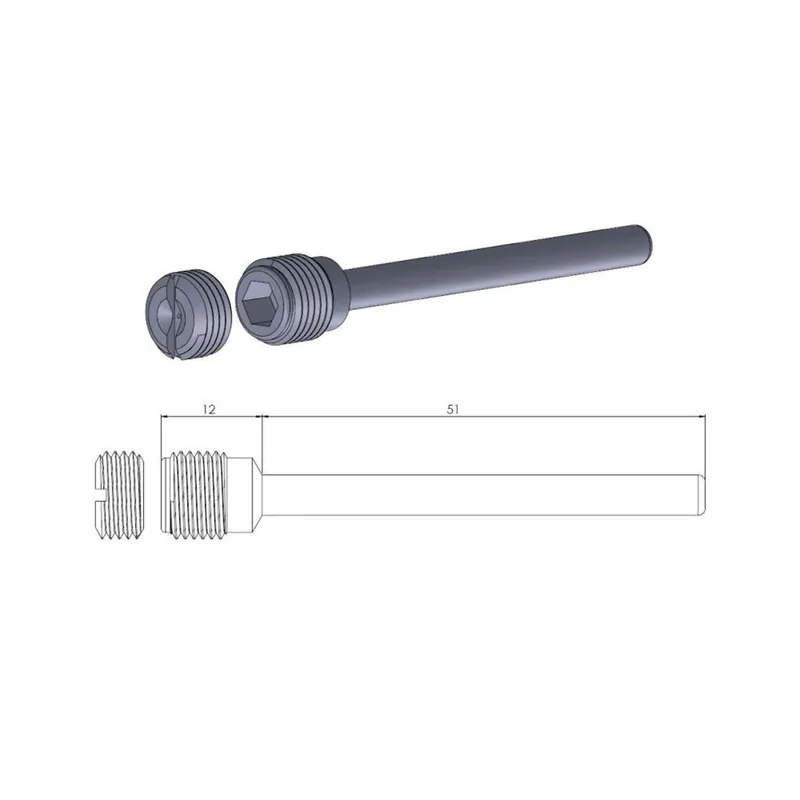 Neu Moto-Master Bremsbelag-Gleitstift 63 mm Edelstahl 213047