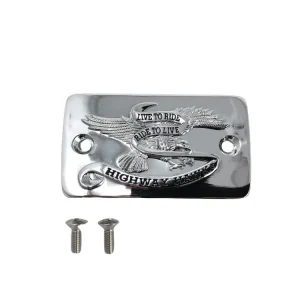 Highway Hawk Bremszylinderdeckel mit Emblem "Live to Ride" rechts für Suzuki VS 600 - VS 750 - VS 1400 Intruder, Suzuki VL 1500 Intruder -05 Sonderaktion