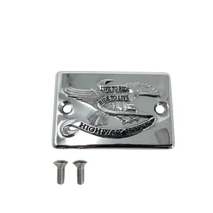 Neu Highway Hawk Bremszylinderdeckel mit Emblem"Live to Ride" für Yamaha XV 750 Virago, XV 1000 Virago, XV 1100 Virago