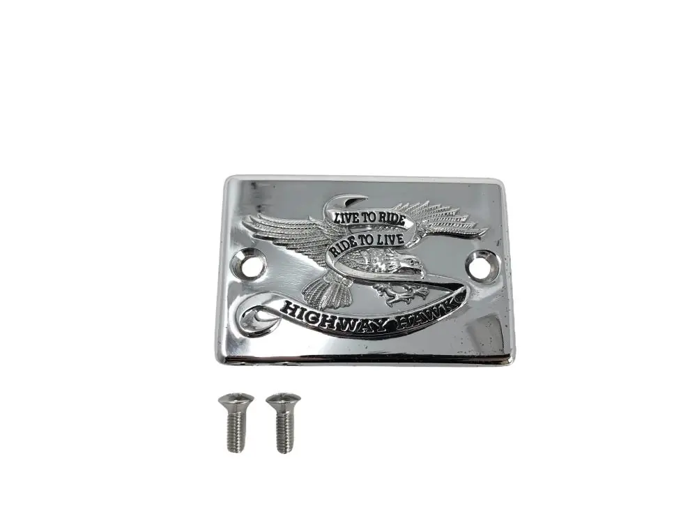 Neu Highway Hawk Bremszylinderdeckel mit Emblem"Live to Ride" für Yamaha XV 750 Virago, XV 1000 Virago, XV 1100 Virago