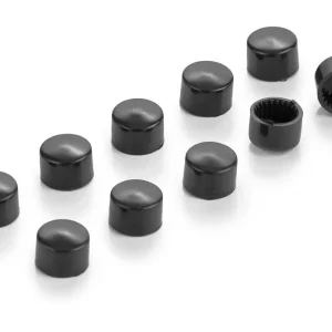 Günstig Highway Hawk Abdeckkappen schwarz für Sechskantschrauben M6 Schlüsselweite 10 DIN 933 - 10 Stück