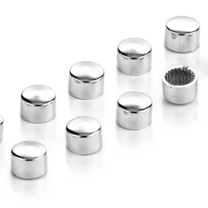 Highway Hawk Abdeckkappen verchromt für Sechskantschrauben M6 Schlüsselweite 10 DIN 933 - 10 Stück Highlight