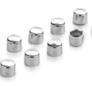 Neu Highway Hawk Abdeckkappen verchromt für Sechskantschrauben M5 Schlüsselweite 8 DIN 933 - 10 Stück