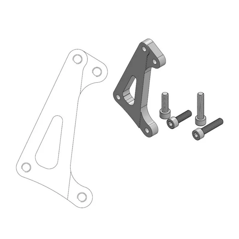 Neuheit Moto-Master Bremssattel-Adapter Supermoto Racing Adapter 320 mm Ø 211034