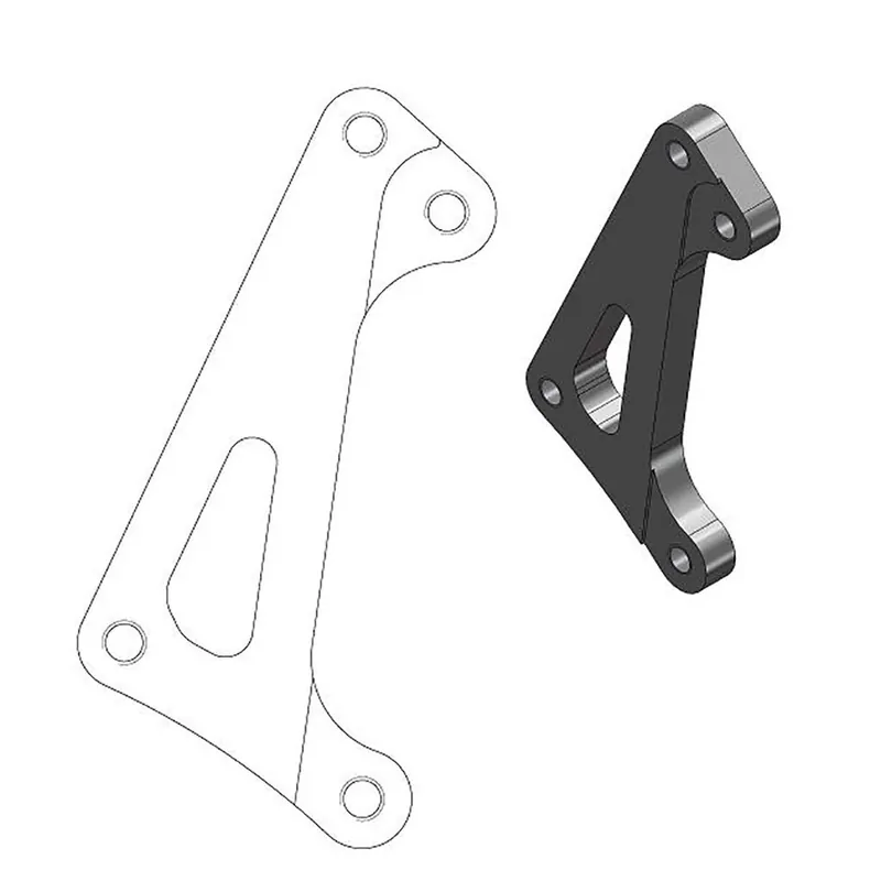 Abverkauf Moto-Master Bremssattel-Adapter Supermoto Racing Adapter 320 mm Ø 211030