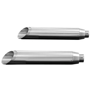 Bestpreis Highway Hawk Auspuffanlage slip-on system "slash cut" chrom für Harley Davidson - FXST/I - FXSTB - FXSTC - FXSTS/I